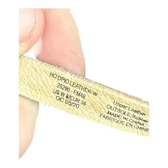 Olukai Ho'Opio Slide Sandal Flip Flop Brown Leather Women size 8 - Picture 5 of 6